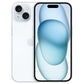 Apple iPhone 15 Plus in white color showcasing its sleek design and advanced technology.