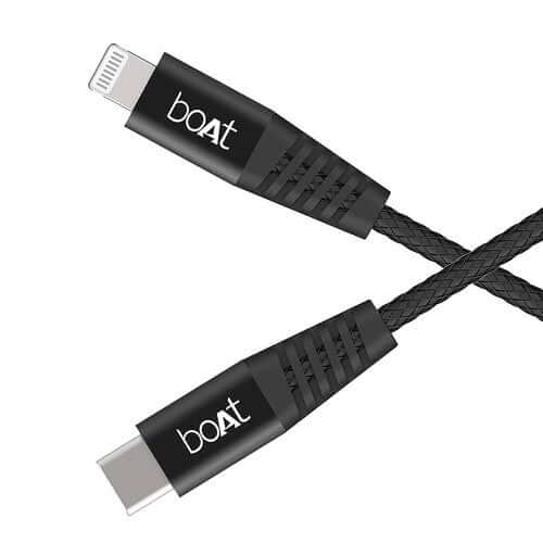 boAt LTG 600 Type C to Lightning Cable 1.2m ,Black Brand New