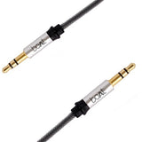 boAt AUX 500 3.5mm Male to Male Gold Plated Connectors,Audio Cable for Smartphone,1.5 Meter(Silver Metallic) Brand New