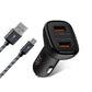 boAt Dual Port C Rapid 18 W Car Charger withDual Port,Output Compatible with All Smartphones & Tablets (Free Micro USB Cable)Black Brand New