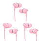 boAt Bassheads 100 in Ear Wired Earphones with Mic(Taffy Pink) Brand New