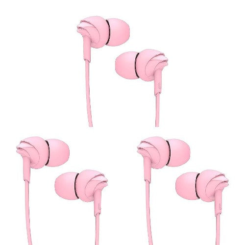 boAt Bassheads 100 in Ear Wired Earphones with Mic(Taffy Pink) Brand New