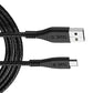 boAt Micro USB 55 Tangle-free, Sturdy Micro USB Cable with 3A Fast Charging ,Extended 1.5m Length Black Brand New