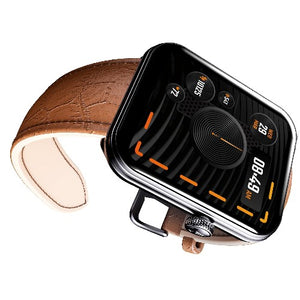  boAt Xtend Plus Smartwatch with 1.78" AMOLED Display,Advanced BT Calling Brown Leather Brand New