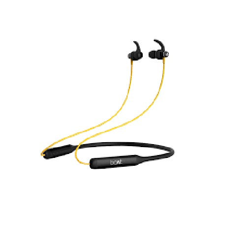 boAt Rockerz 335 Bluetooth in Ear Neckband,Upto 30 Hours Playback,Yellow Brand New