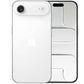 Apple iPhone Air in white, showcasing the front and back design with sleek edges and dual cameras.
