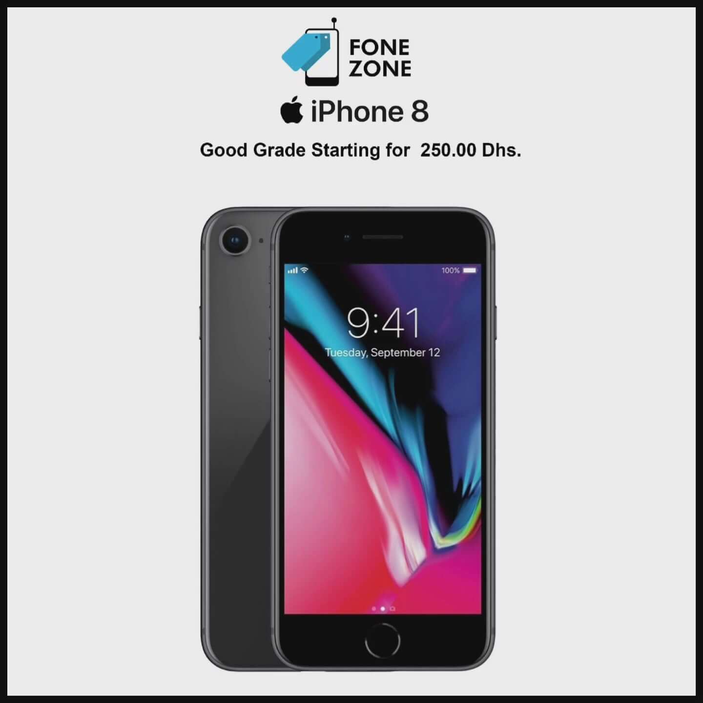 Apple iPhone 8 with glass front and back design