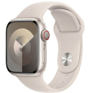 Apple Watch Series 9 [GPS + Cellular 41mm] Smartwatch with Starlight Aluminum Case with Starlight Sport Band S/M. Fitness Tracker, Blood Oxygen & ECG Apps, Always-On Retina Display, Water Resistant