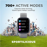 boAt Smart Watch Xtend Sport with 700+ Active Modes,Sporty Design,30 Mins ASAP™ Charge,Live Cricket Scores,1.69" HD Display, Life Classic Black Brand New