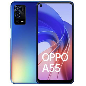Oppo A55 256GB 8GB Dual Sim Rainbow Blue at best price with warranty in Saudi Arabia